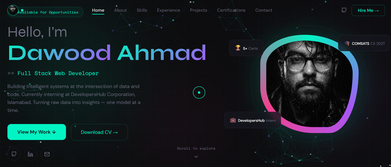 Dawood Ahmad — Full Stack Web Developer